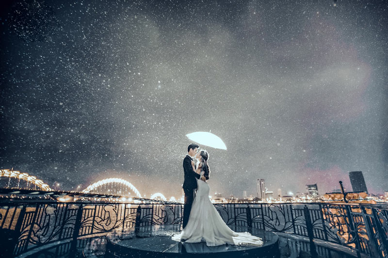 Chụp ảnh cưới mùa mưa