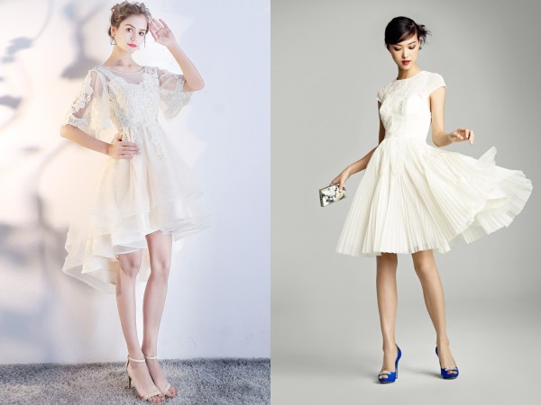 11 Mẫu Váy Cưới Ngắn Hàn Quốc Đẹp Tung Chảo Mọi Góc Nhìn