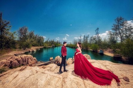 Chụp ảnh cưới đẹp tại hồ Cốc